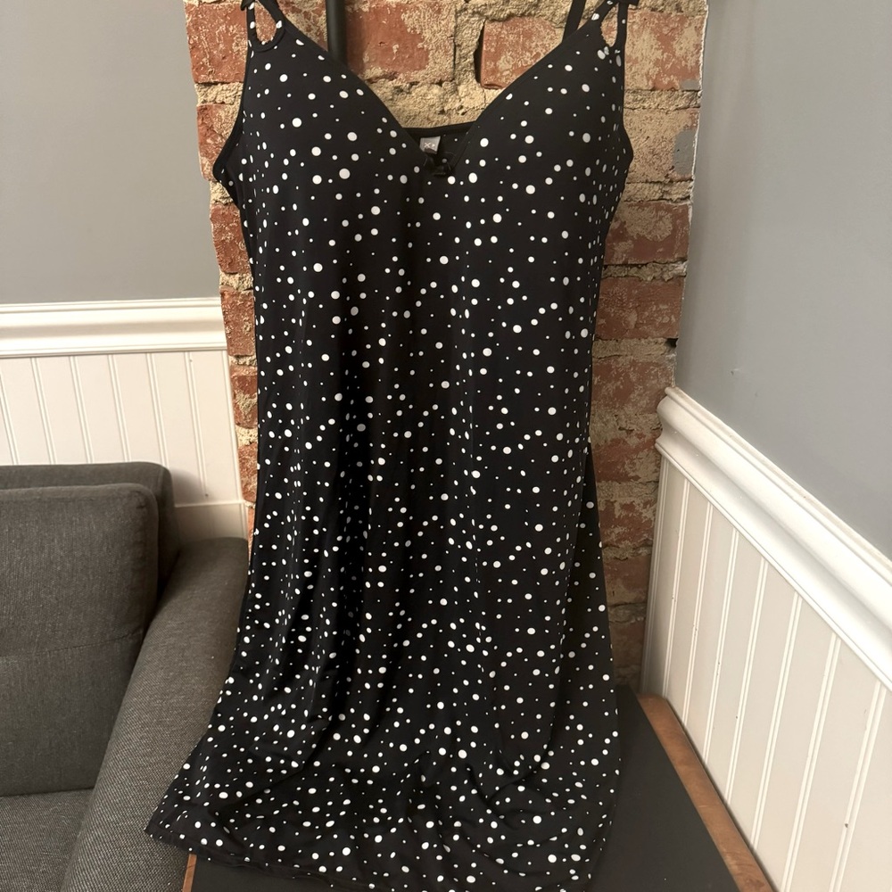 Black White Polka Dot Women’s Sleepwear Index Size Large
